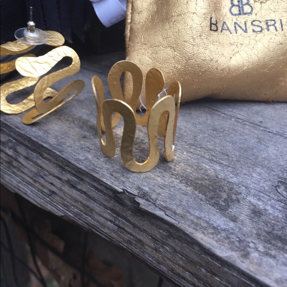 Bansri art deco hoop earrings gold statement large gold disk earrings HP24x2 - Picture 3 of 14